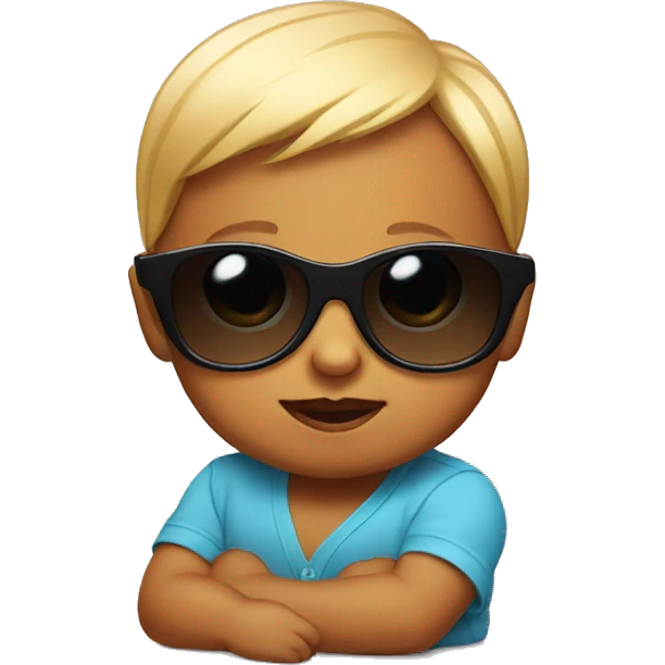 Baby with sunglasses  emoji