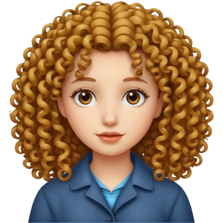a girl with curly hair emoji