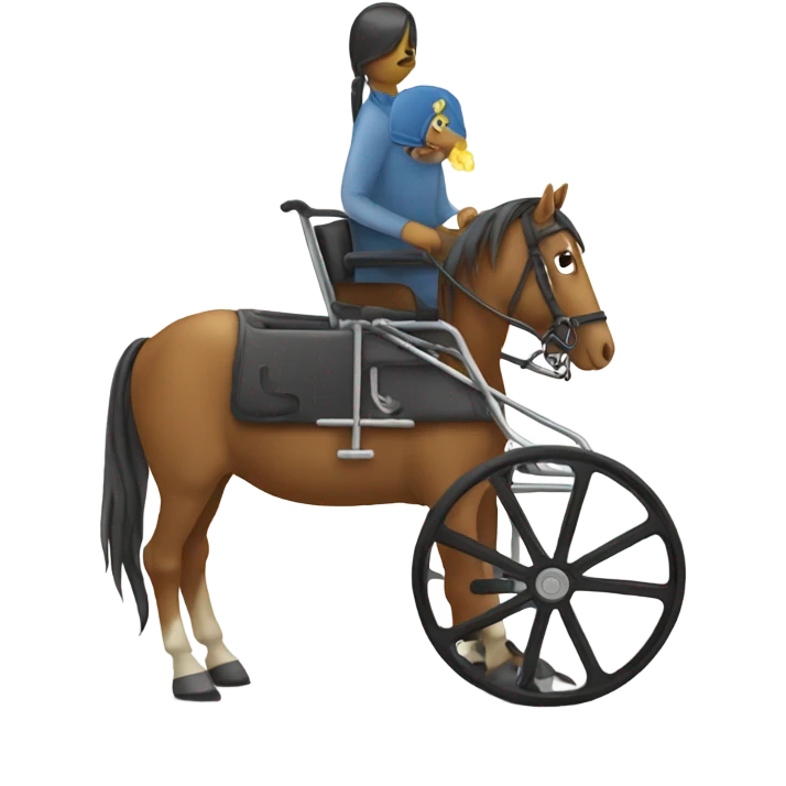Horse in a wheelchair emoji