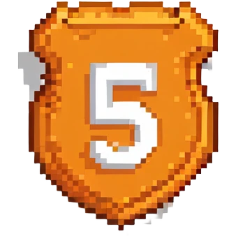 HTML5 logo with orange shield shape and white number 5 emoji