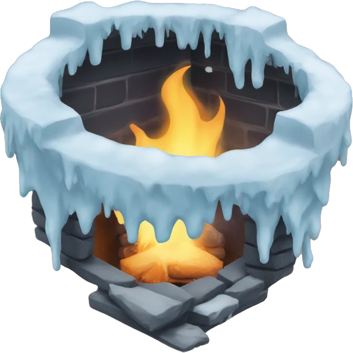 Freeze and broke hearth emoji