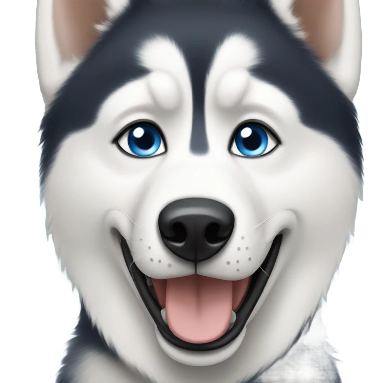 Husky with one brown eye and one blue eye emoji