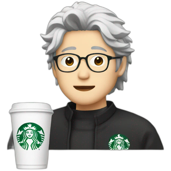 satoru gojo drinks starbucks emoji