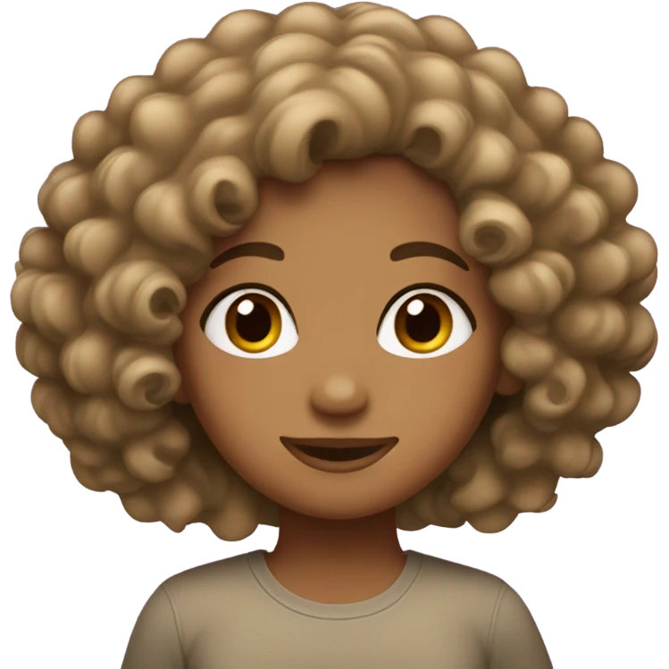 Tan girl with curly 3b hair emoji