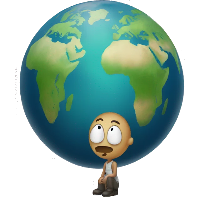 thinking earth emoji