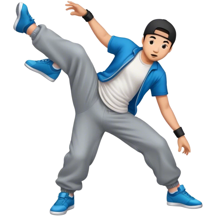 Asian guy breakdancing  emoji