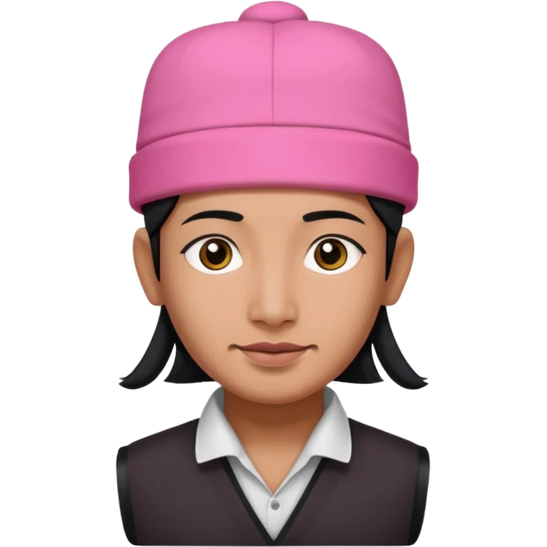 Dhaka topi emoji nepali people wear in head in rectangular size pink color  emoji