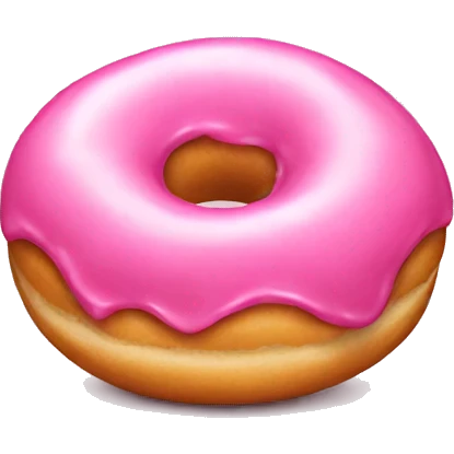 Pink donut emoji