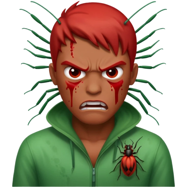 red inscticidier man emoji