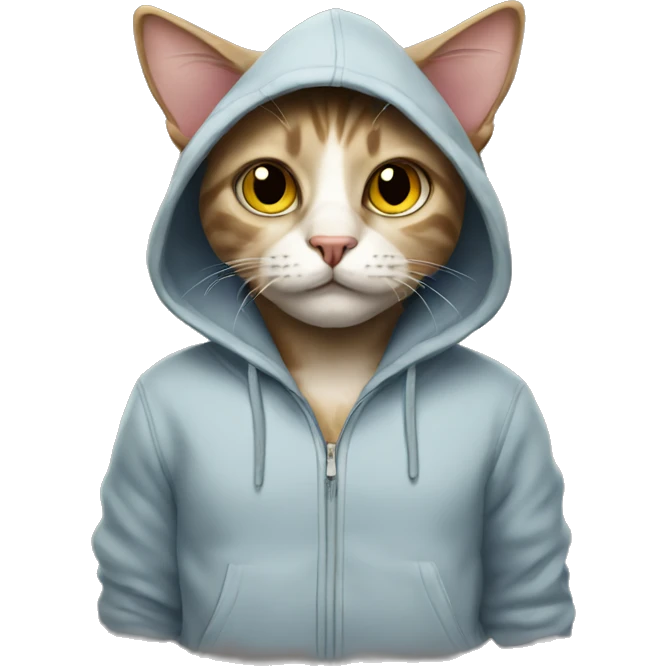 cat wearing a hoodie  emoji