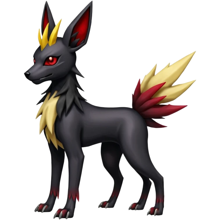 Skeletal Skinny Shiny Iridescent Dark Gloomy Edgy Gothic Cool Badass Jolteon-Houndoom-Manectric-fusion emoji