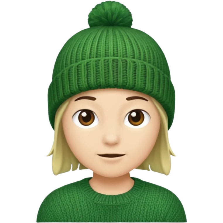 a green beanie by itself  emoji