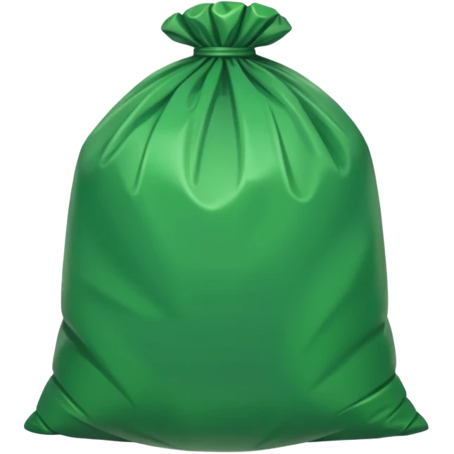 green garbage bag emoji