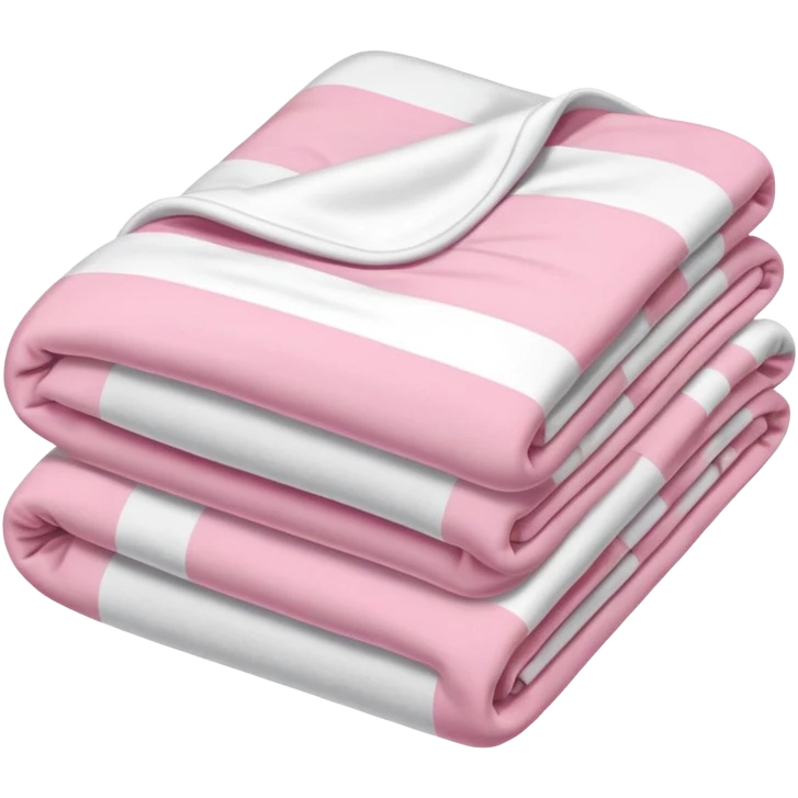 Plad white and pink blanket folded  emoji