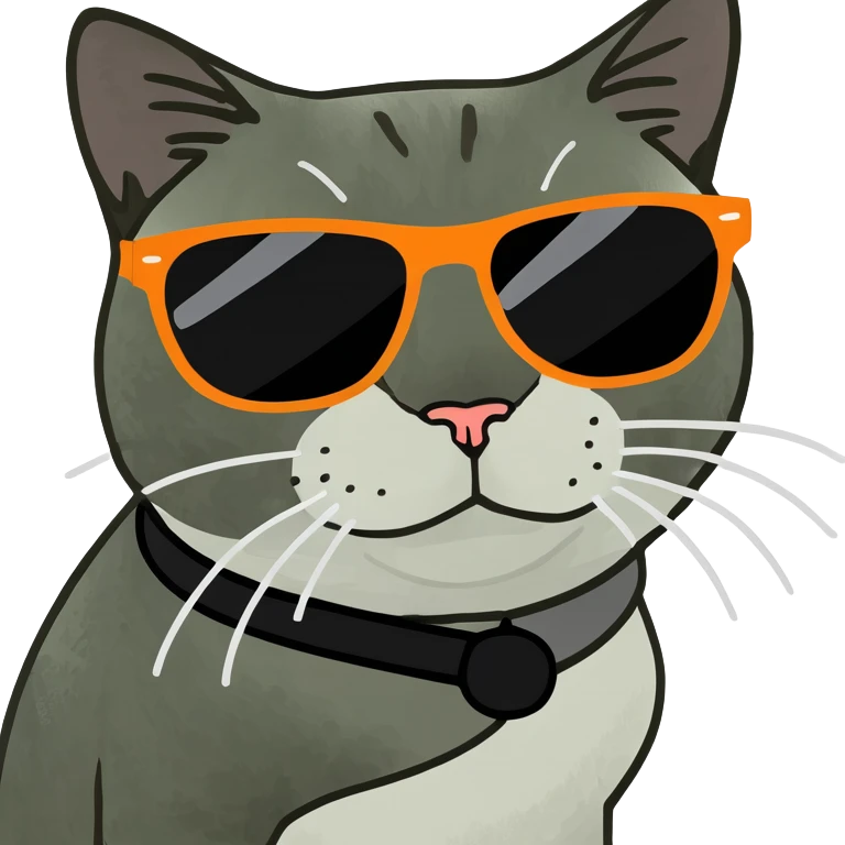Cat with sunglasses emoji