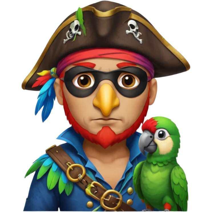 pirate and parrot emoji