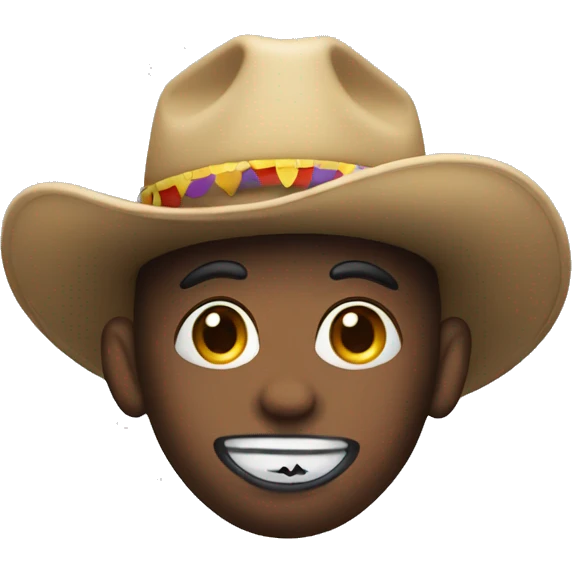 clown with cow boy hat emoji