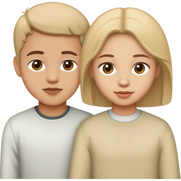 indoor portrait of siblings emoji
