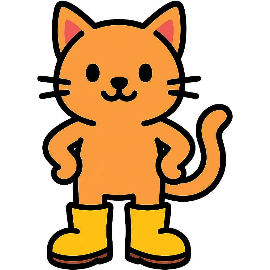 A cat wearing boots emoji