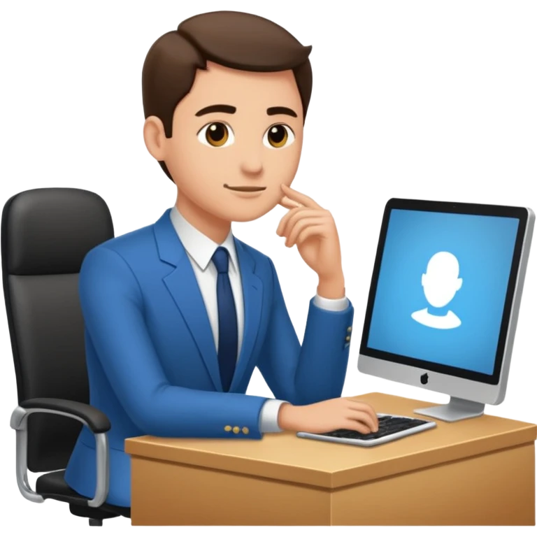 une image de 3/4 avec un recruteur à son bureau PAS DE FACE DE 3/4! qui regade un candidat assis en face de lui emoji