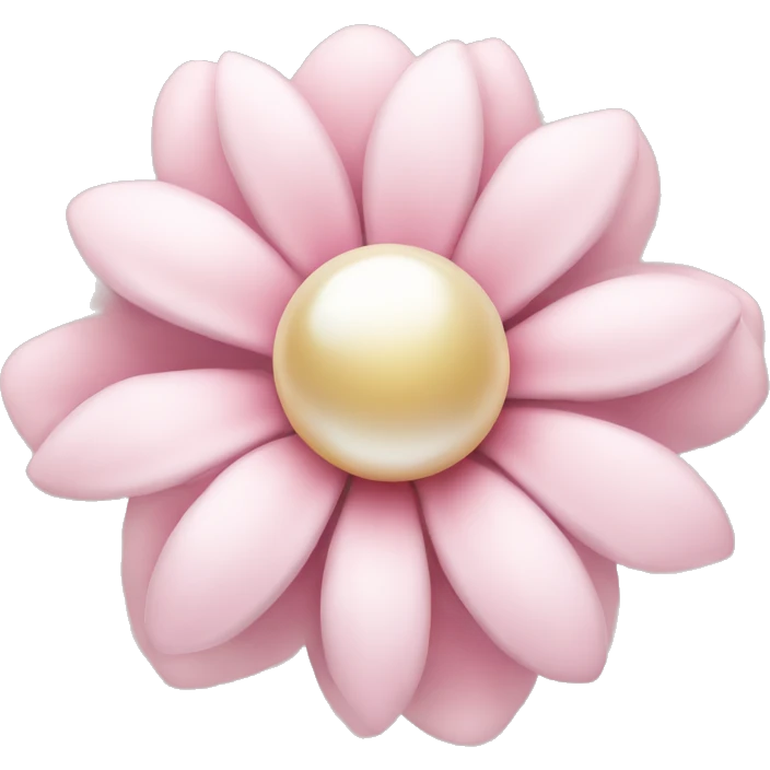 Pearl light pink flower emoji