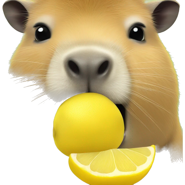 capybara licking lemons emoji