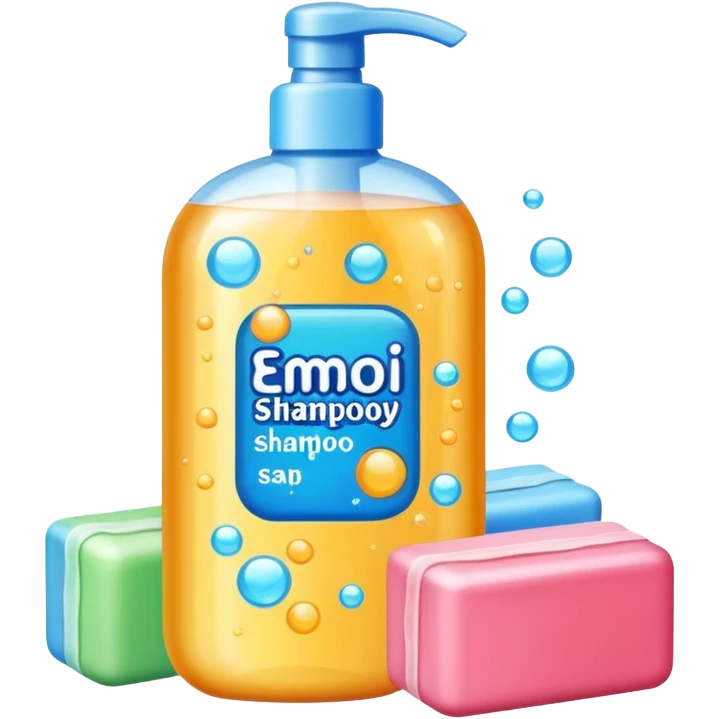 Soap and kids shampoo emoji