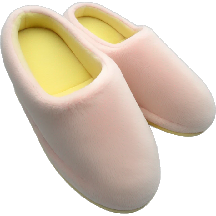 Light pink luxury slippers Pale yellow  emoji