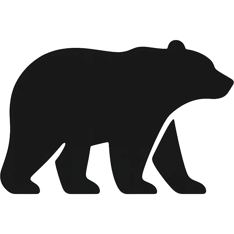 Bear black silhouette emoji