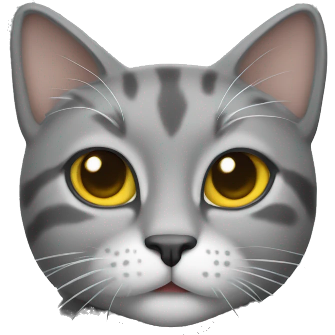 A gray cat rockstar emoji