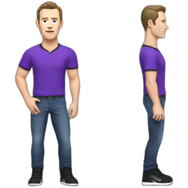 Jonathan Toews wearing a purple shirt and jeans  emoji