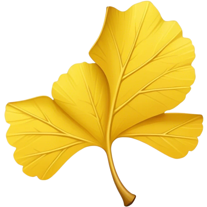 a yellow ginkgo leaf emoji