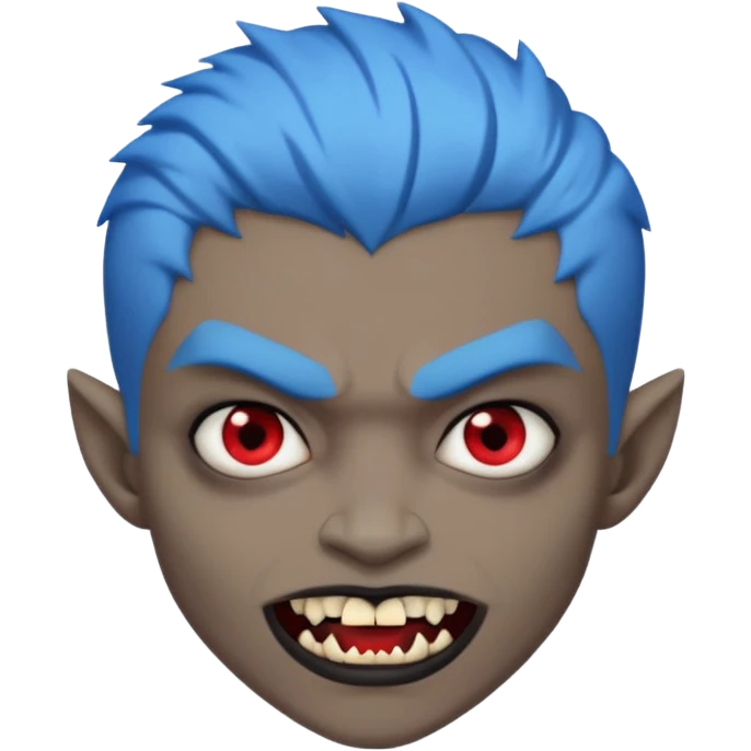 blue haired vampire black boy emoji