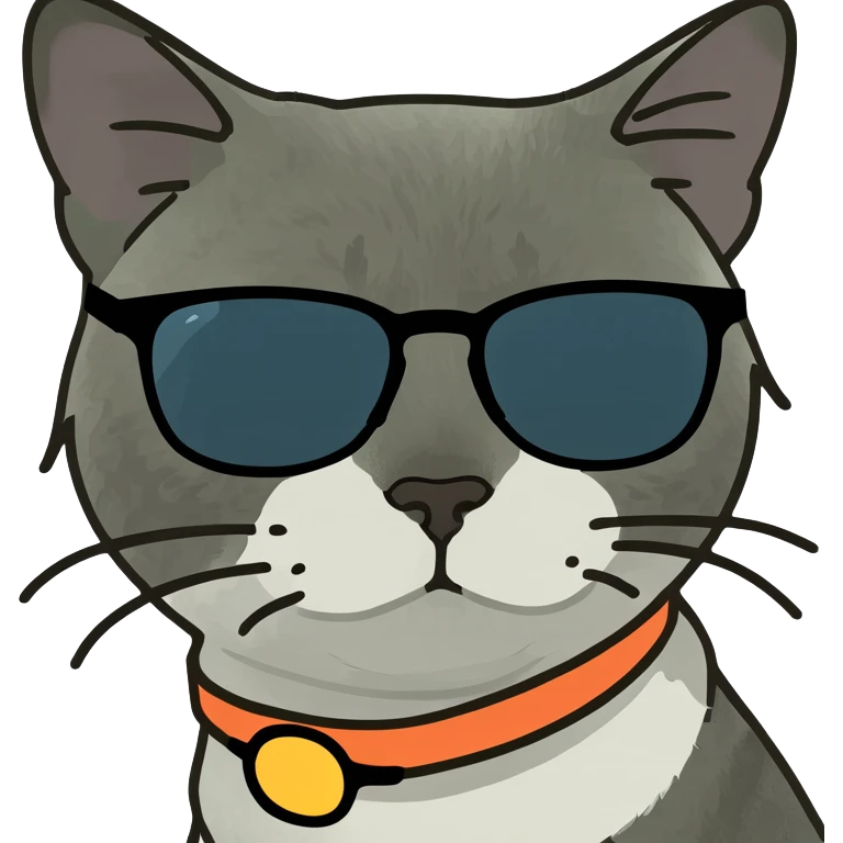 Cat with sunglasses emoji