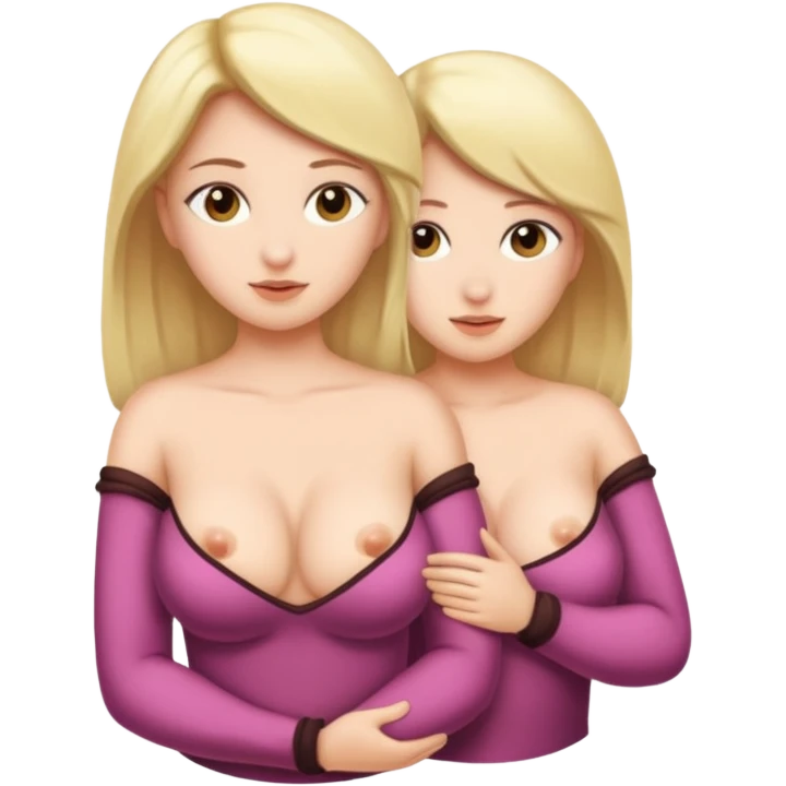 Naked realistic breast close up emoji