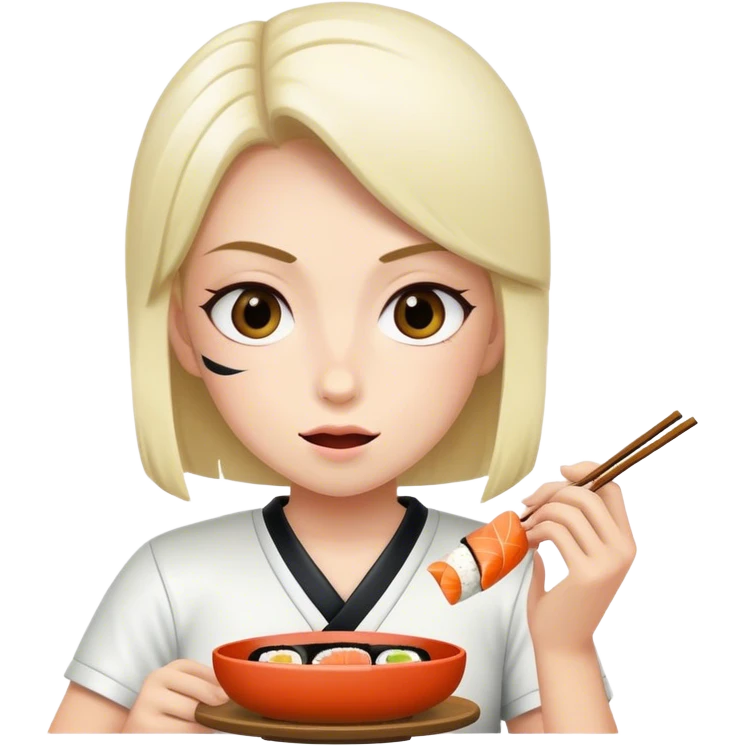 Fußballerin, die Sushi isst  emoji