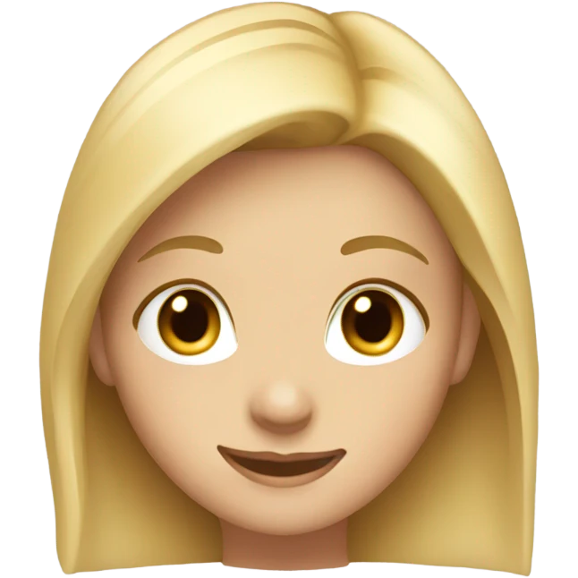 smiling blonde girl portrait emoji