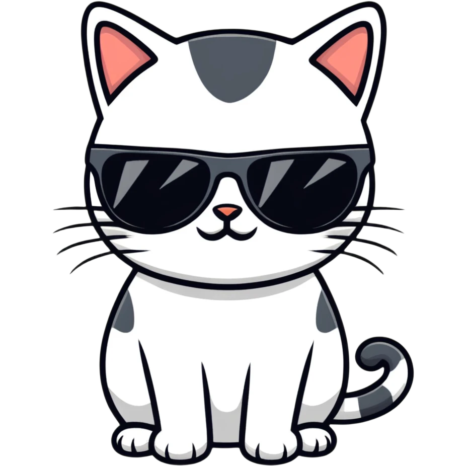 Cat with sunglasses emoji