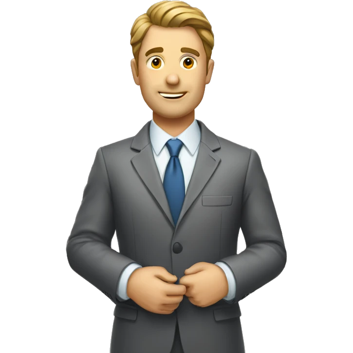A broker man who deals in stock market emoji