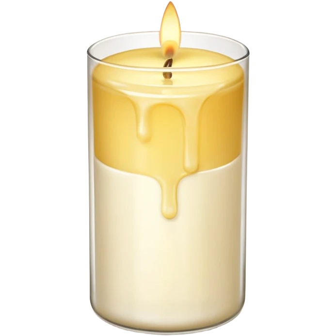 Soft vanilla long glass candle emoji