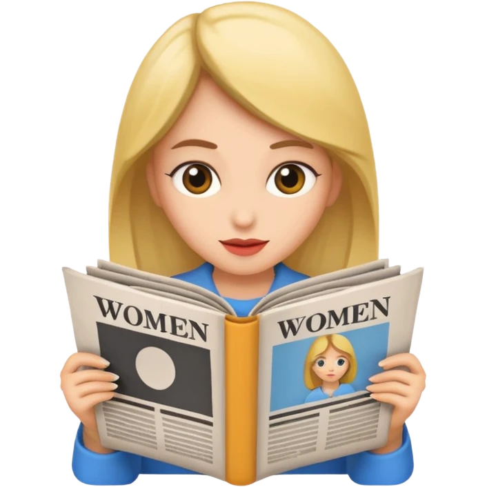 newspaper read women emoji
