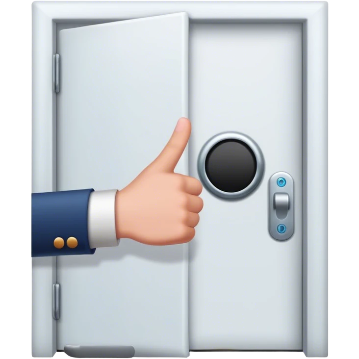 pointing at door emoji