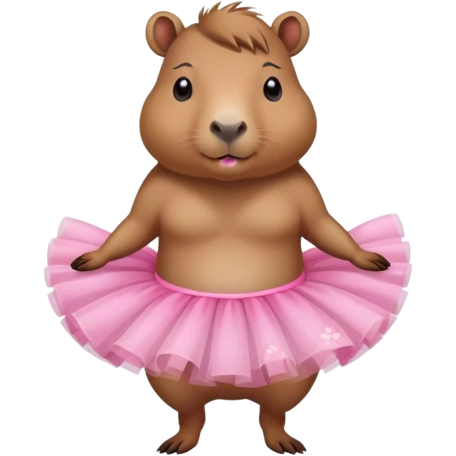 capybara wearing a pink tutu,Cherry blossom emoji