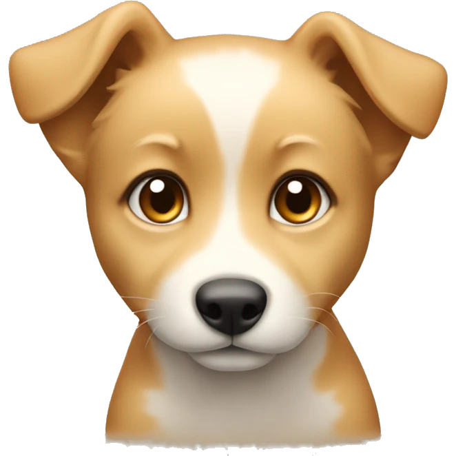 Puppy that has fox features but more blonde honey coloring emoji
