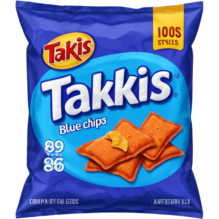 takis blue chips bag
 emoji