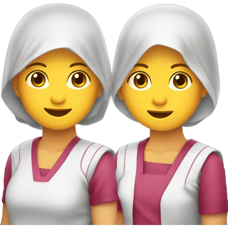 Seorang anak perempuan yang berkulit kuning langsat dengan pita di dekat dahi nya emoji