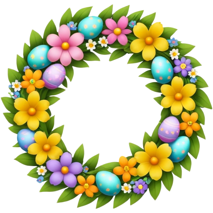 Easter wreath emoji