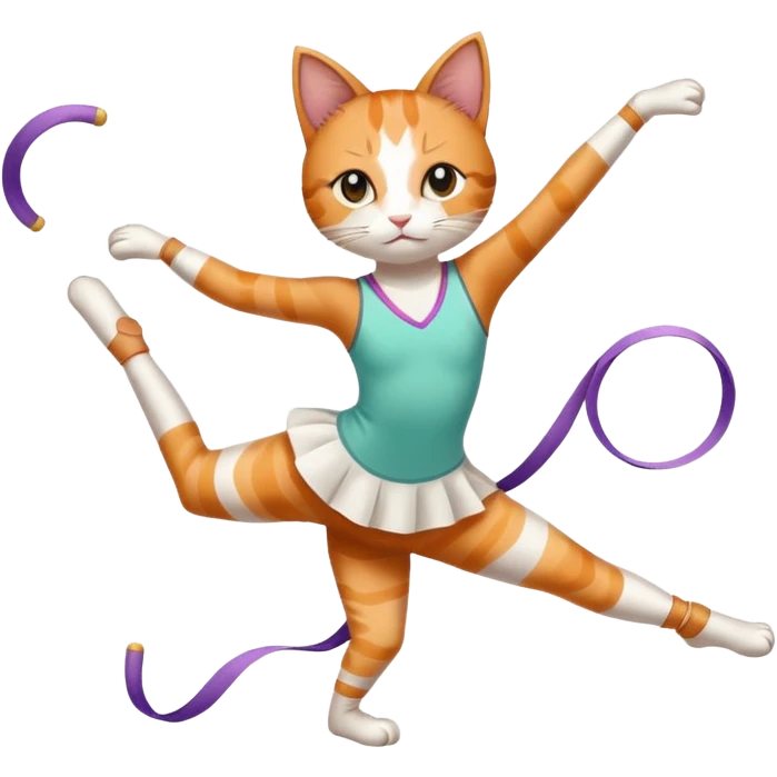 rhythmic gymnastics cat emoji