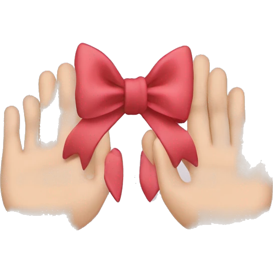 thank you bow and hands emoji