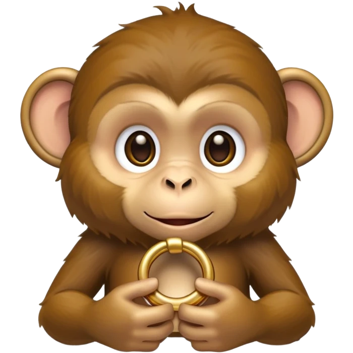 monkey holding a ring emoji